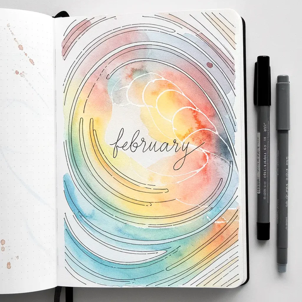 Bujo Aura Cover February