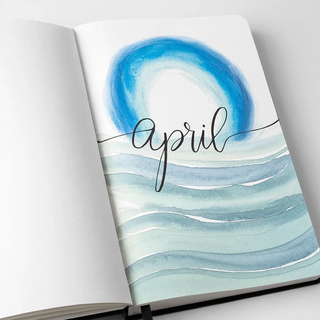 Aura-Inspired Bullet Journal Cover April