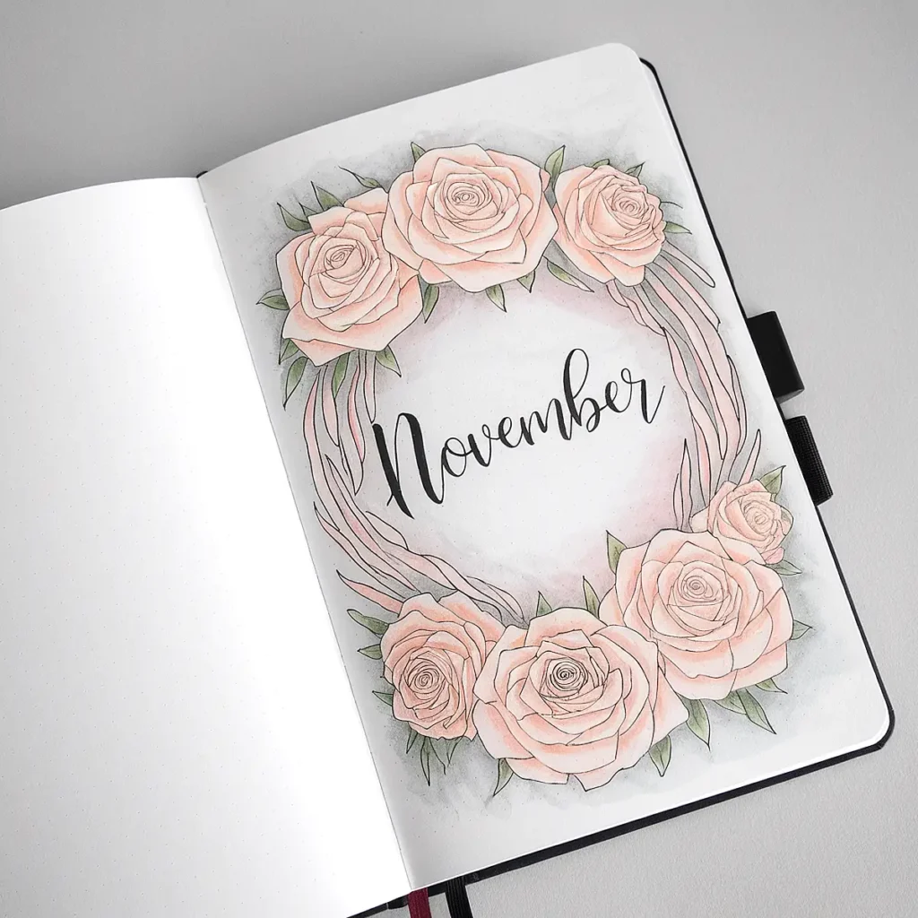 Aura-Inspired Bullet Journal Cover November