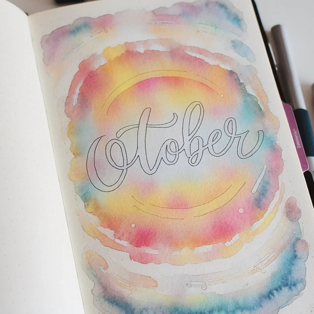 Bujo aura theme cover October