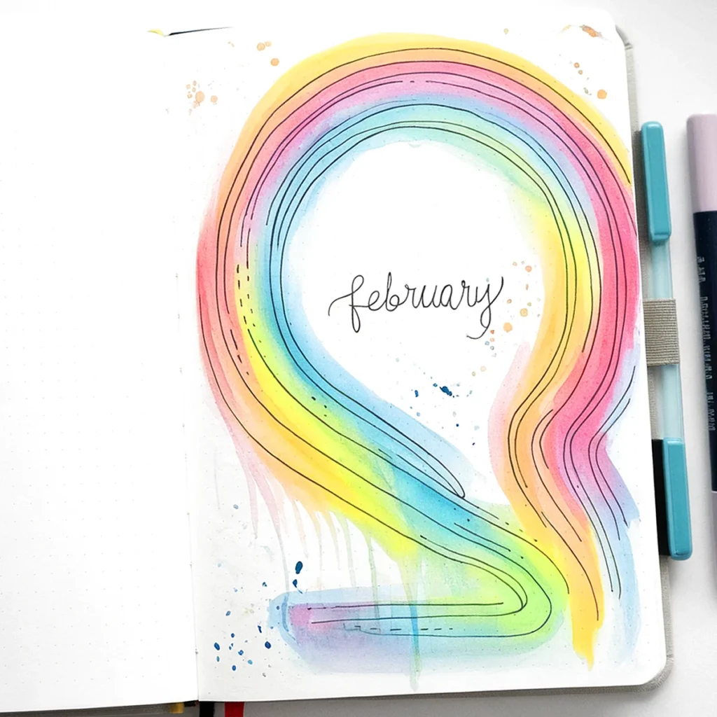 Aura Rings Bullet Journal Cover February