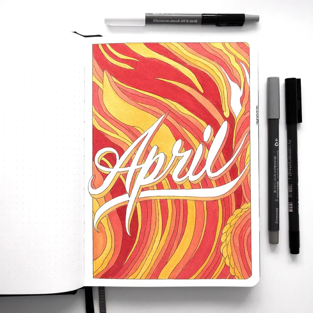 Aura Flames Bullet Journal Cover