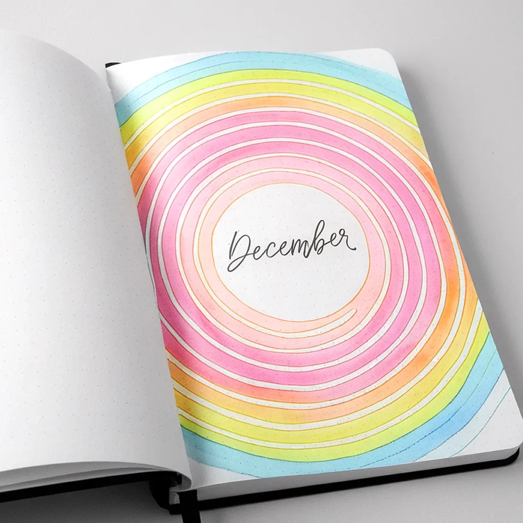 Aura Rings Bullet Journal Cover December