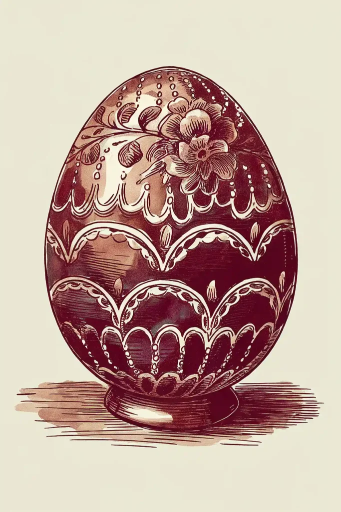 Decorated egg vintage image