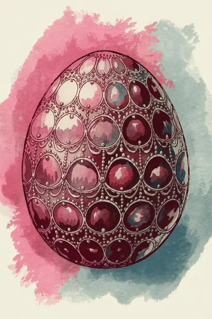 Decorated egg vintage paper for scrapbooking