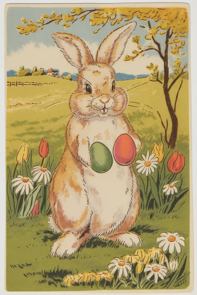 Vintage bunny image