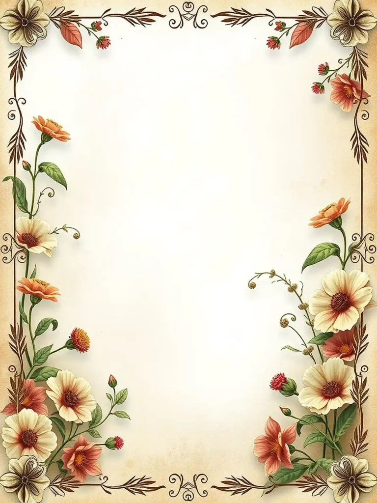 Flower paper vintage image