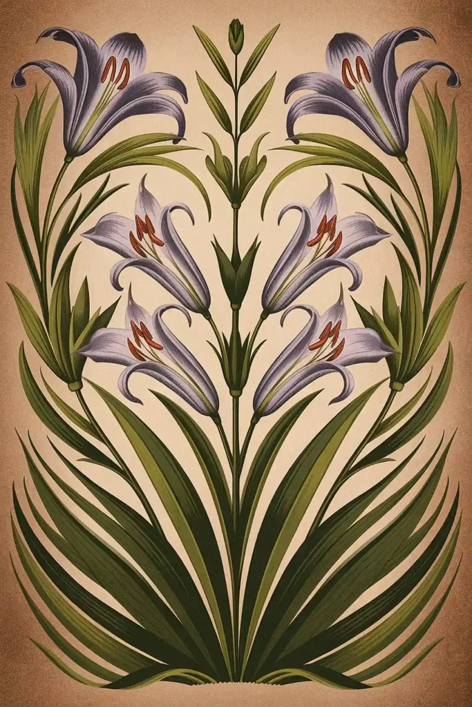 Lilly vintage paper for scrapbooking