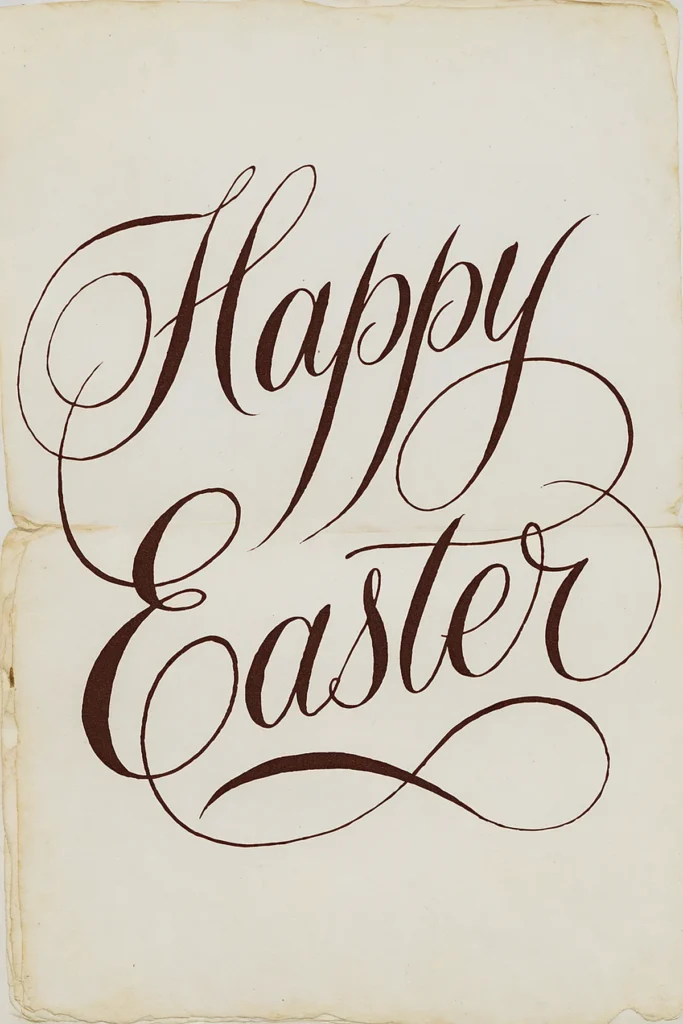 Victorian "Happy Easter" vintage image