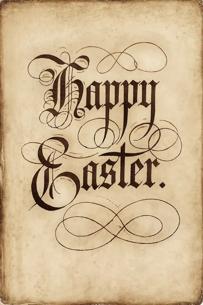 Victorian "Happy Easter" letter vintage