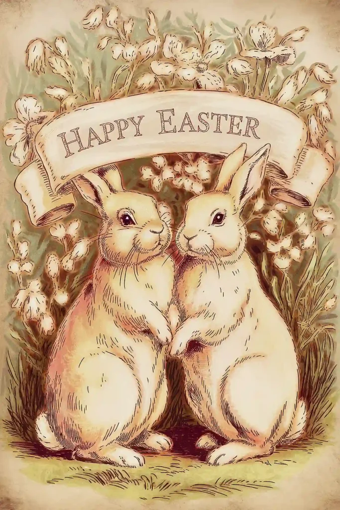 Happy Easter Vintage Image