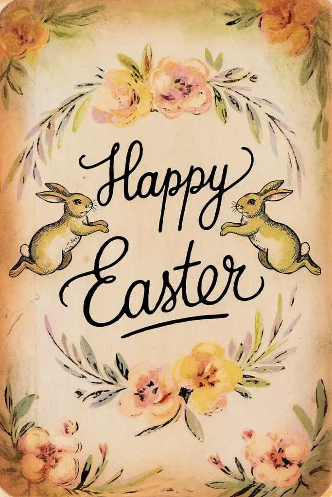 Vintage Happy Easter Image