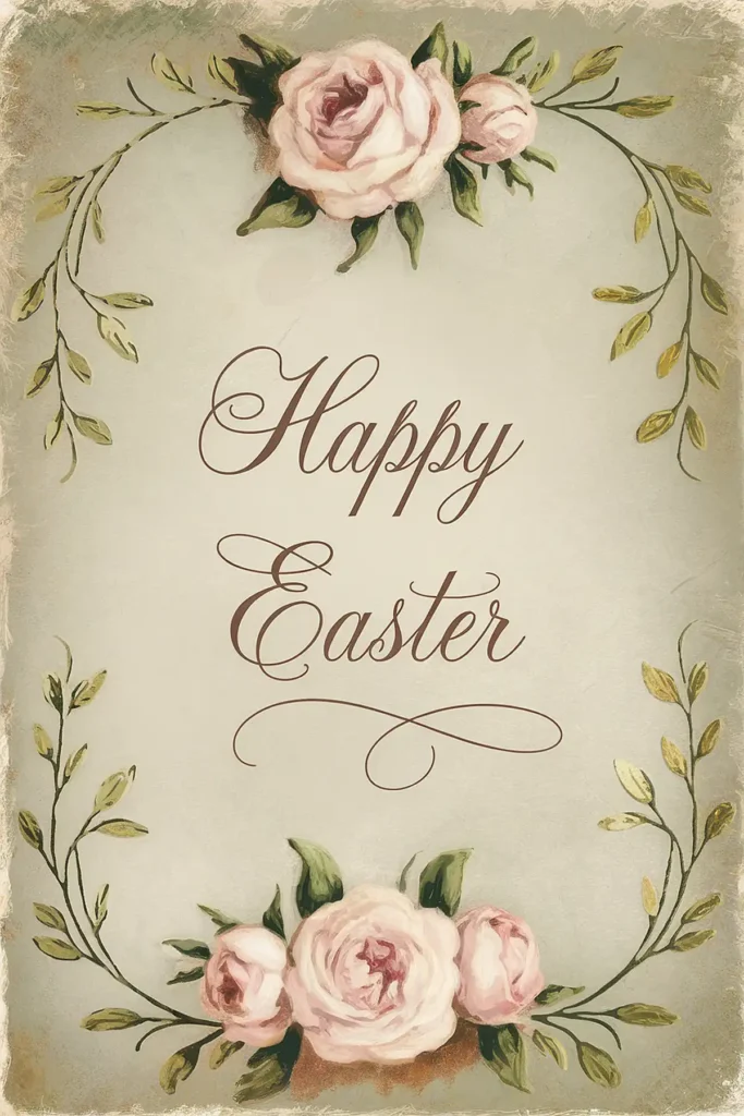 Floral Vintage Easter Greetings