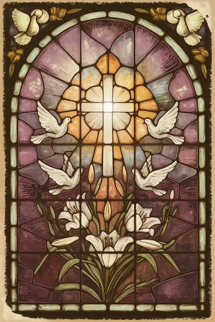 page Easter authentic vintage-style image paper for scrapbooking