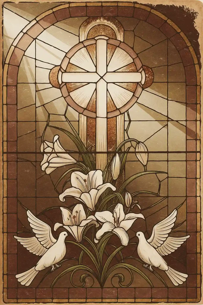 Easter authentic vintage-style image paper for scrapbooking