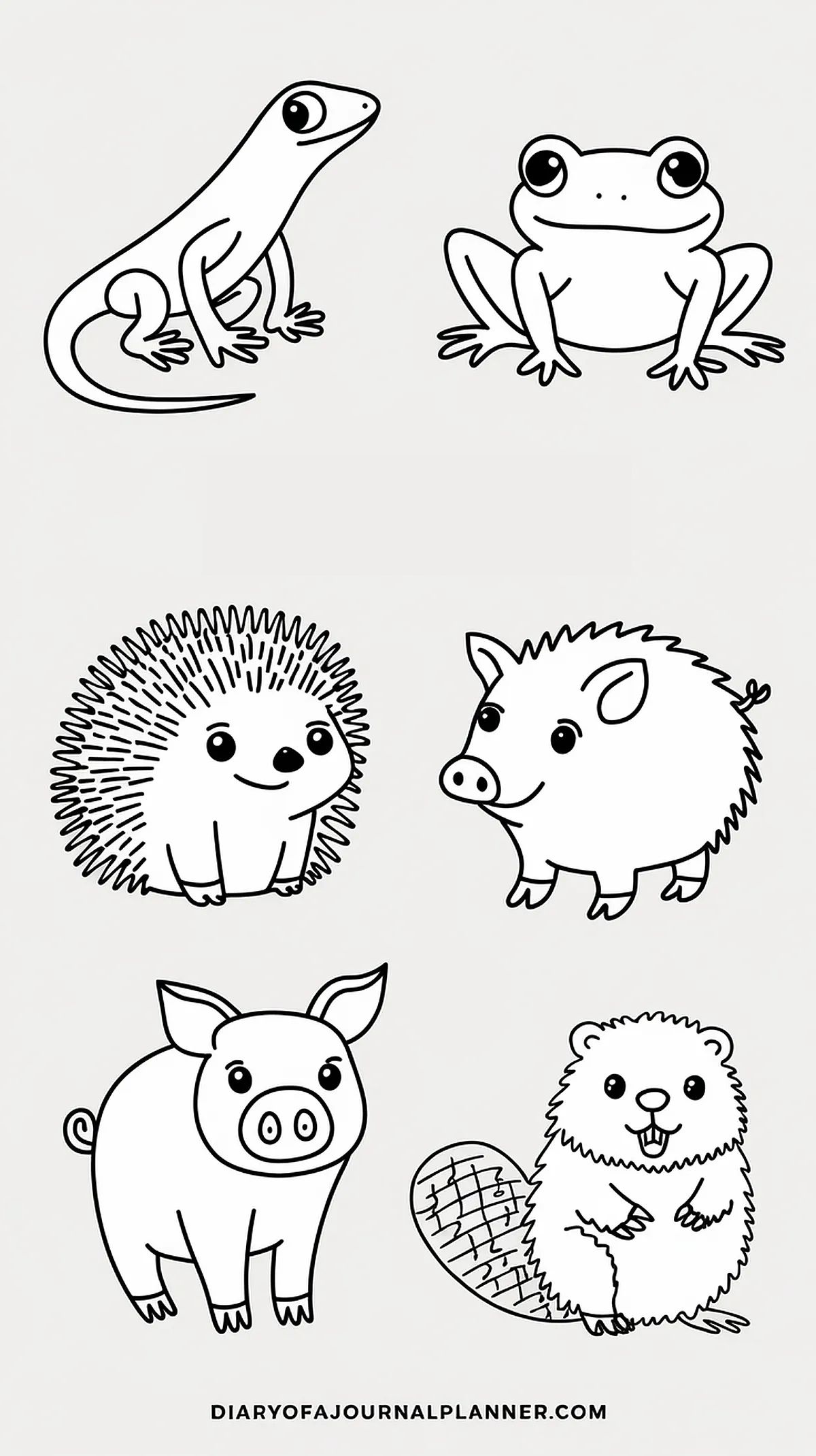 Cute Animal Doodles: Easy and Fun Little Animal drawings for Everyone