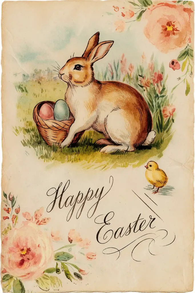 Card Easter Vintage Postcard