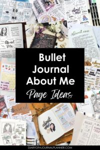 Creative About Me bullet journal page ideas for personalization and inspiration.