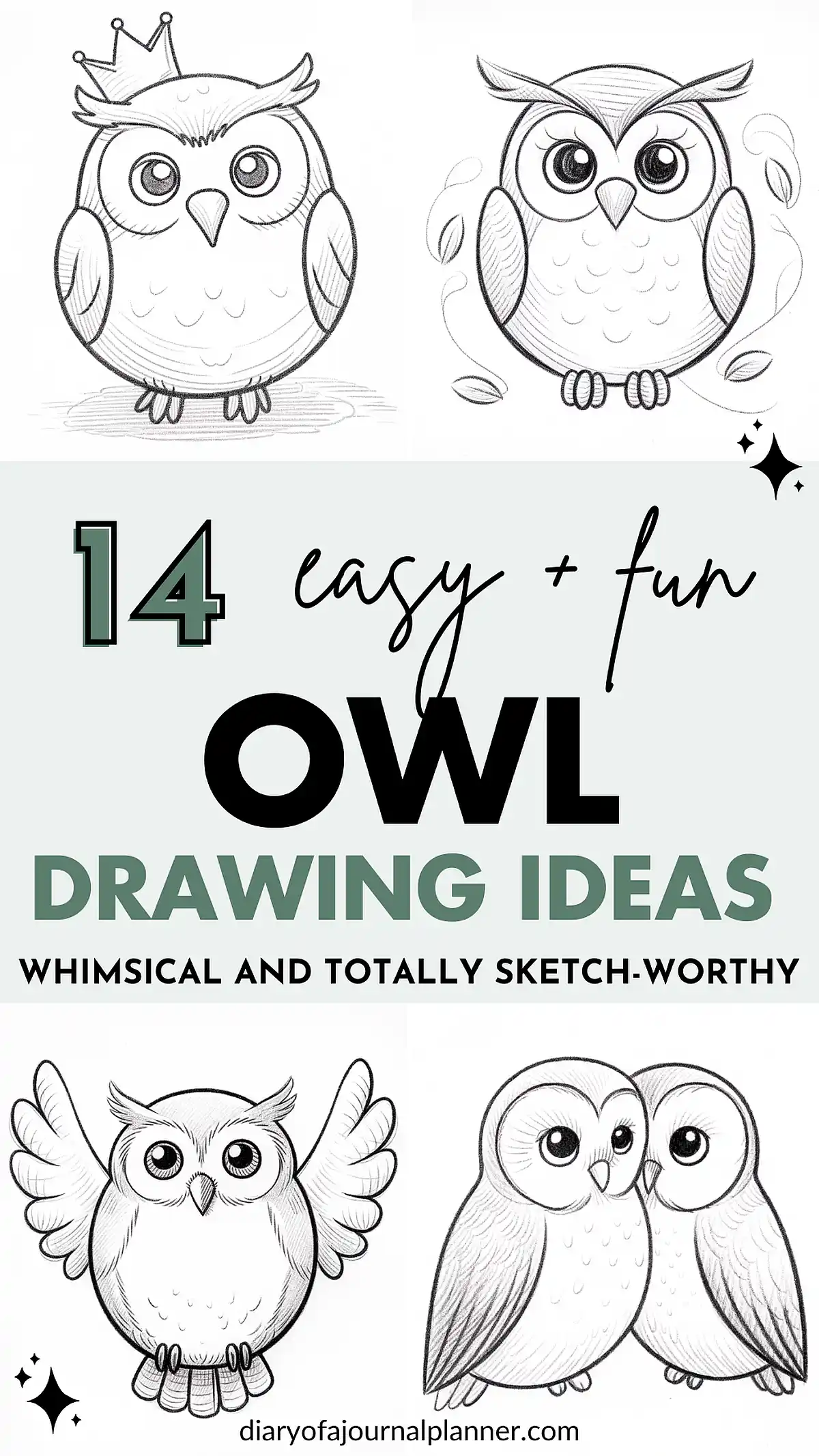 Explore 14 fun and whimsical Cute owl drawing ideas, perfect for sketching and creativity.