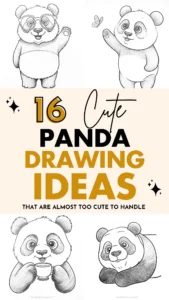 Explore 16 cute panda drawing ideas with playful and adorable sketches for art inspiration.