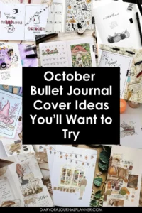 October bullet journal cover ideas with Halloween and autumn themes. Creative inspiration for your October planner.