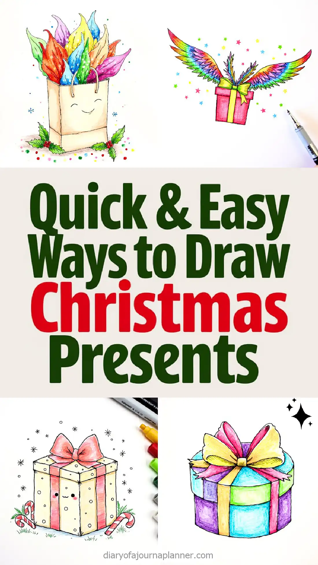 Discover quick and easy ways to draw festive Christmas presents with colorful designs and step-by-step guides.