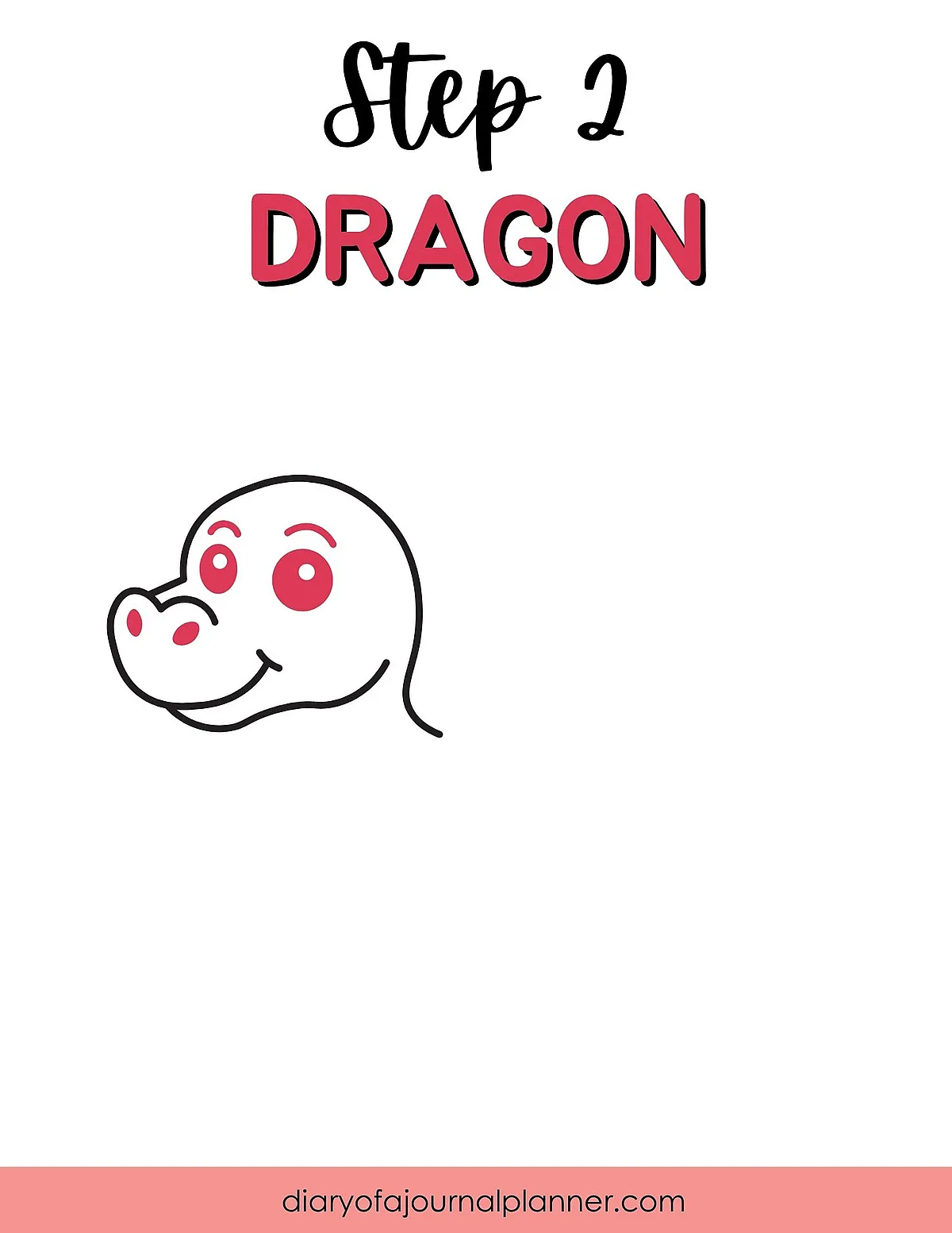 Step 2: How to Draw a Cute Dragon Face - Simple Line Art Tutorial for Beginners