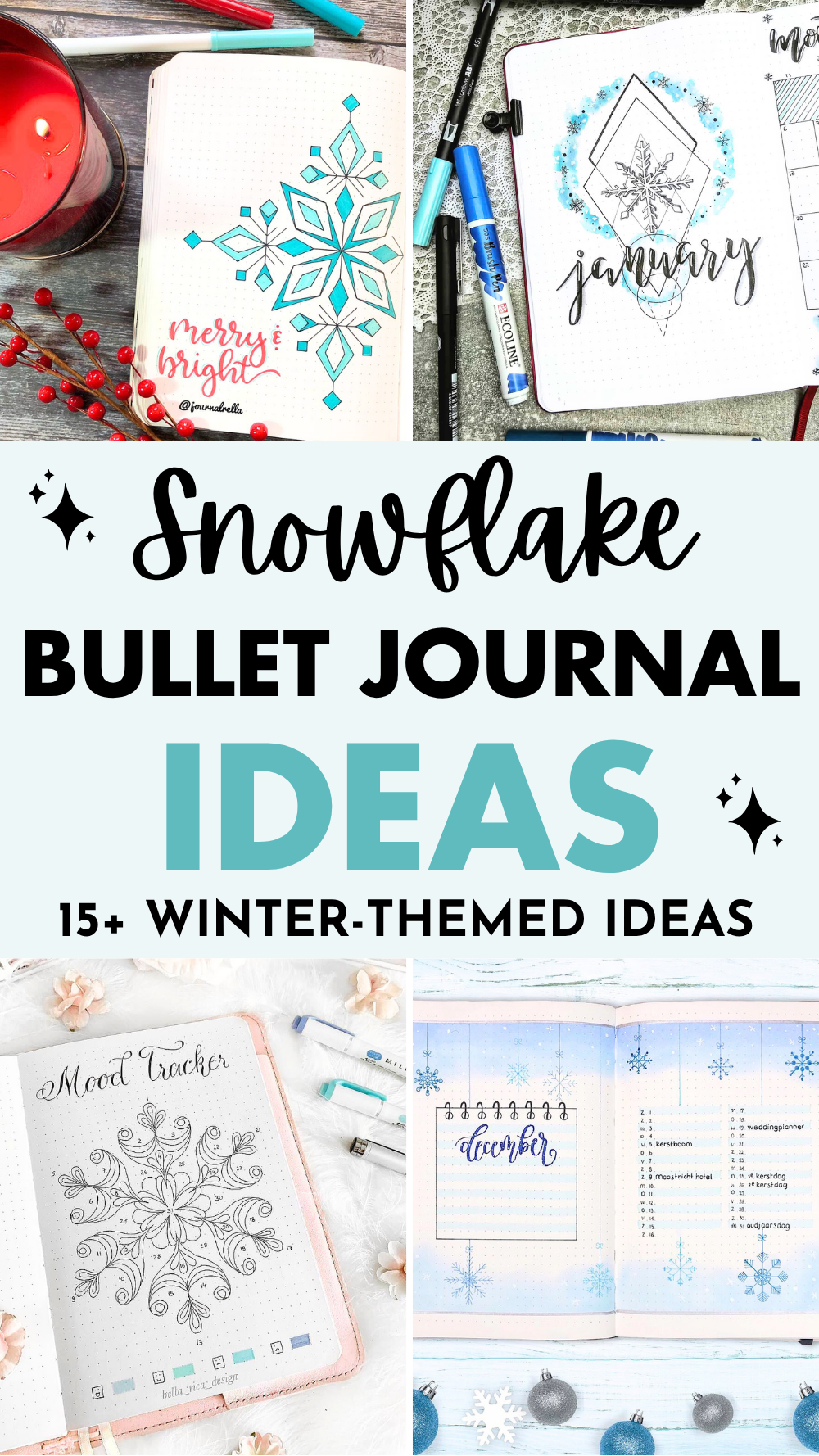 snowflake bullet journal ideas
