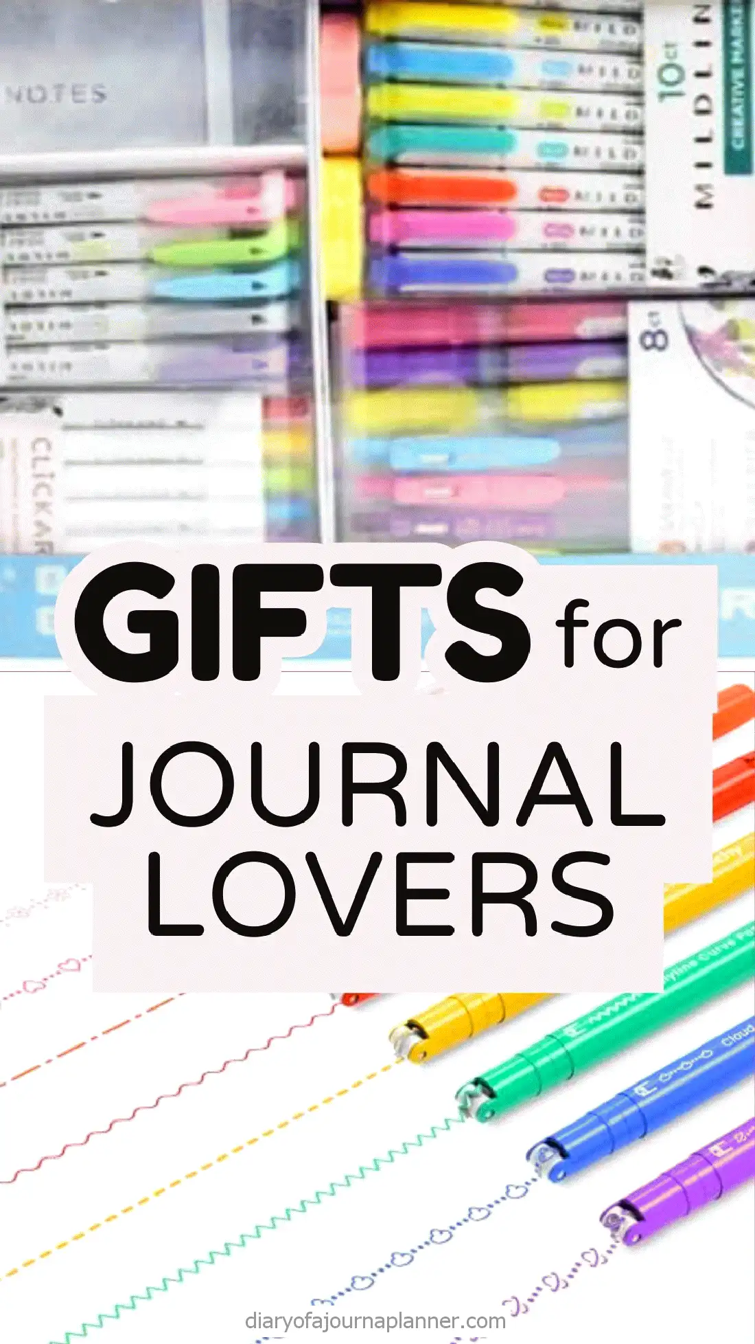 Colorful pens and stationery set, perfect gifts for journal lovers. Ideal for creative writing and organization.