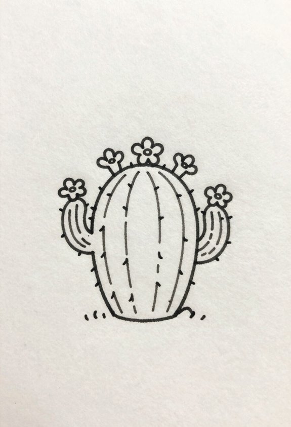 adorable cactus with flowers