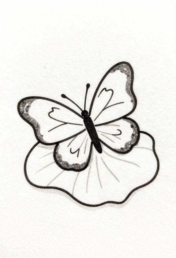 butterfly on colorful petal