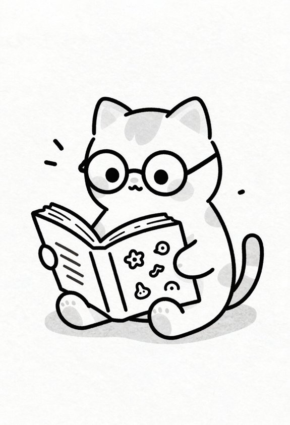 cat with oversized glasses