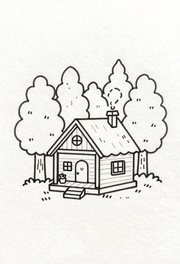 charming cabin in woods