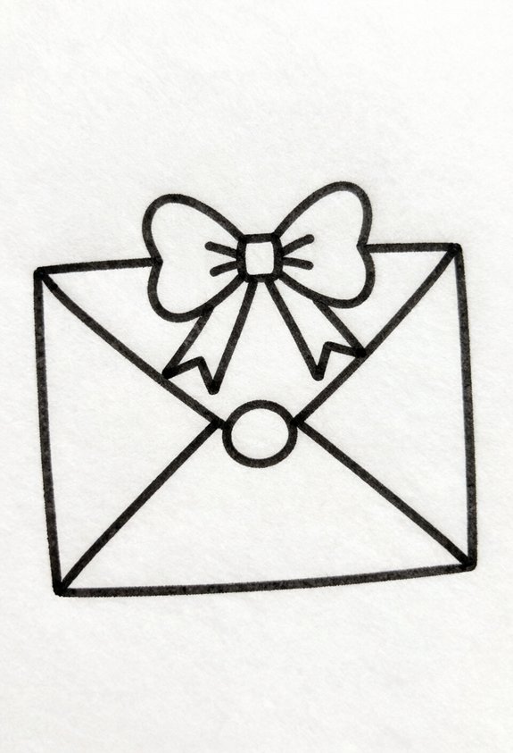 charming envelope with bow