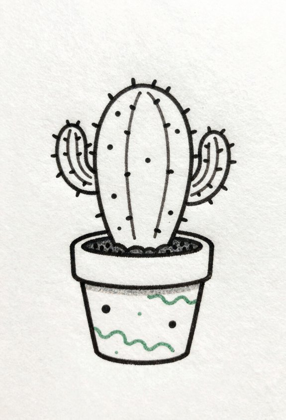 colorful cactus in pot