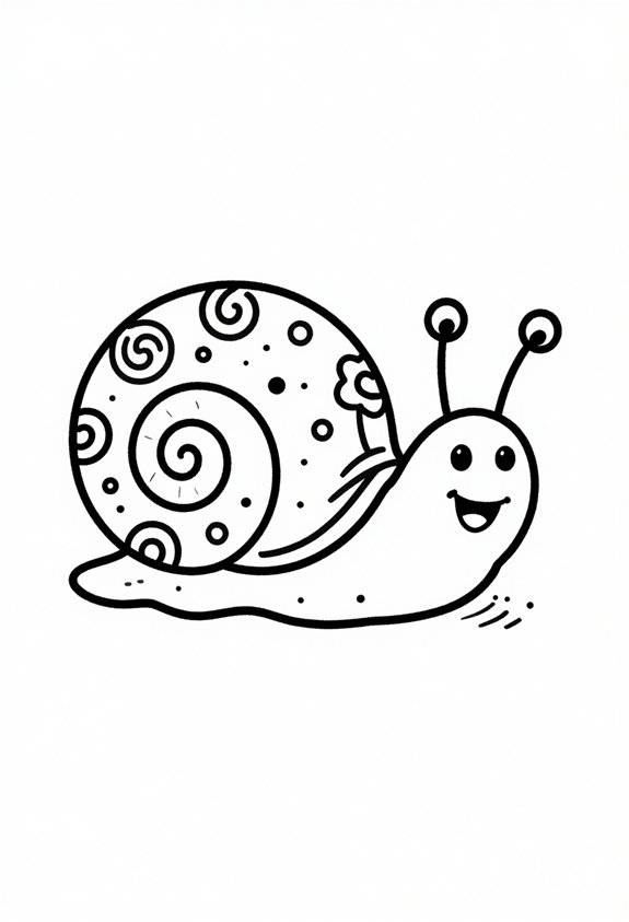 colorful smiling cheerful snail