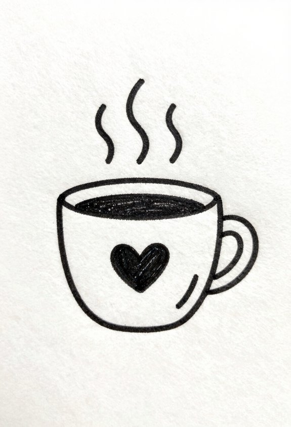 cozy coffee doodle art