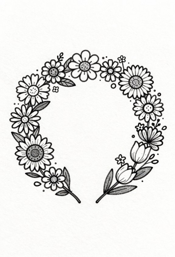 create a floral crown