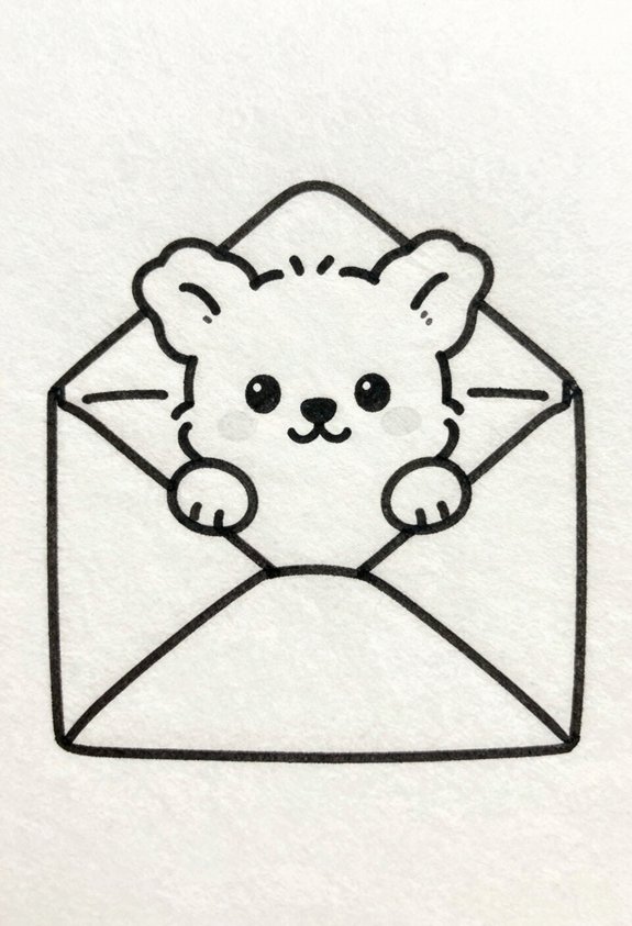 cute animal envelope surprise