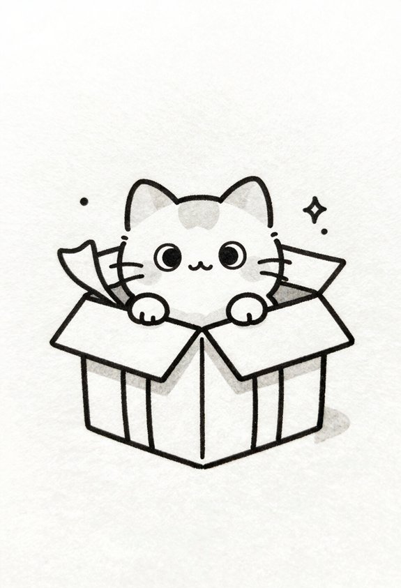 cute cat gift box