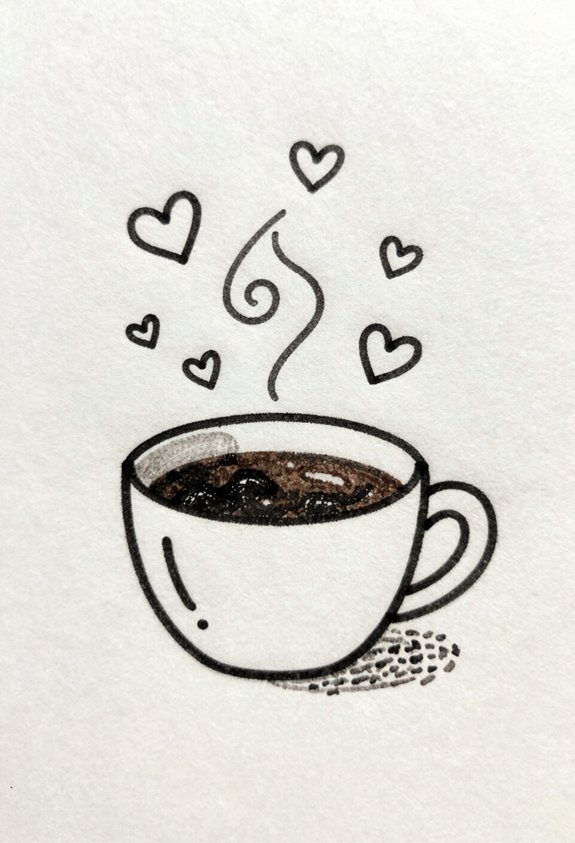cute coffee doodle ideas