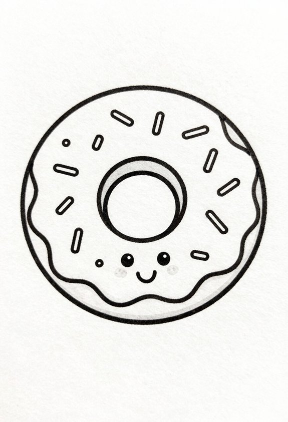 cute donut with sprinkles