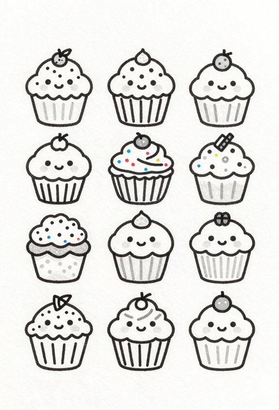 cute frosted cupcake delights