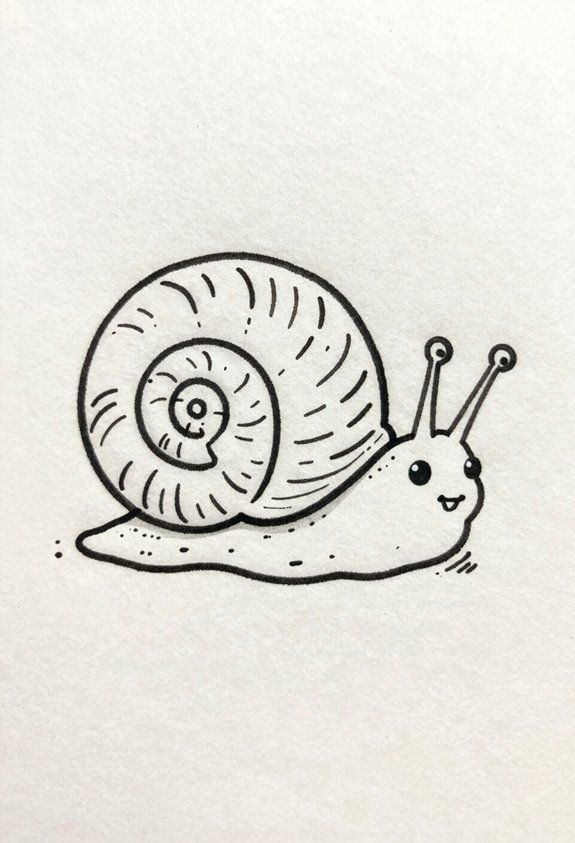 cute spiral snail doodle