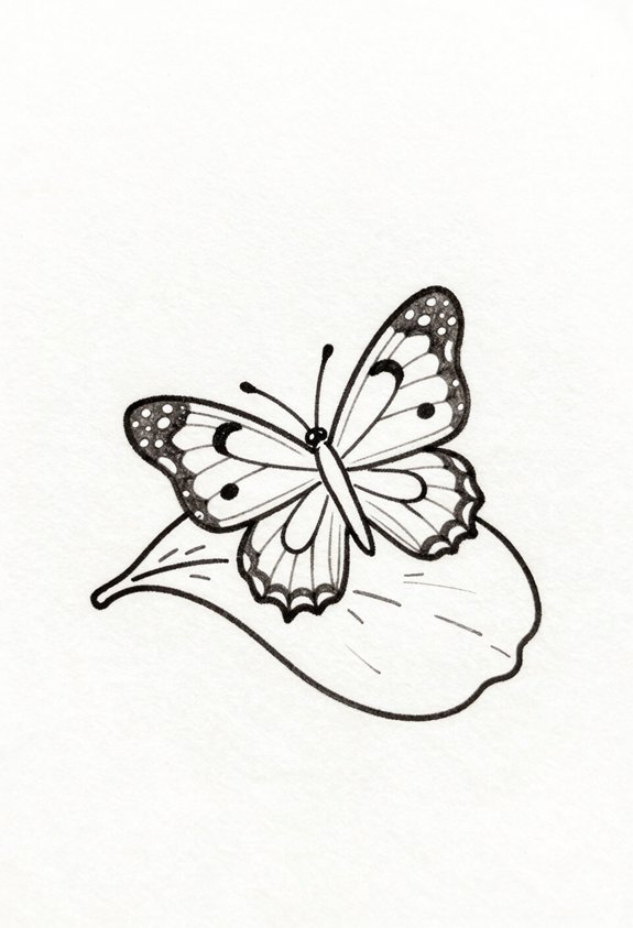 delicate butterfly on petal