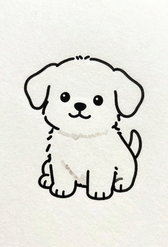 floppy eared adorable puppy