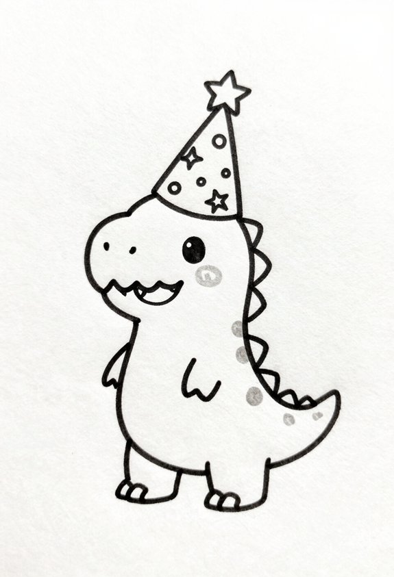 friendly dinosaur party hat