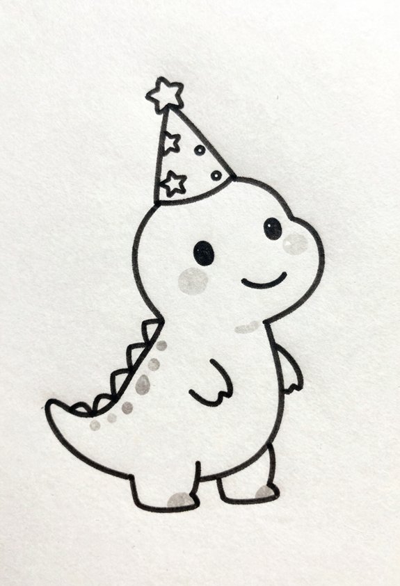 friendly dinosaur party hat