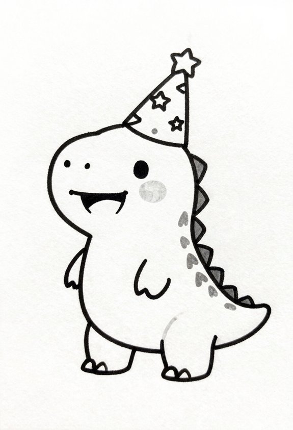 friendly dinosaur party hat