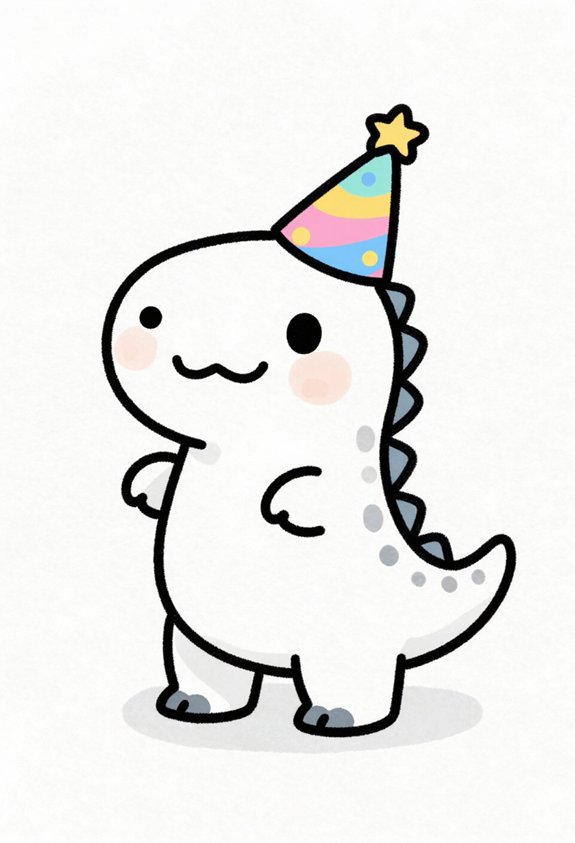friendly dinosaur party hat